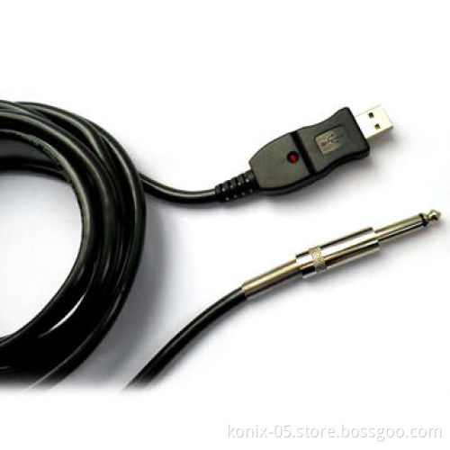 USB 2.0 Guitar Link Cable with USB Port